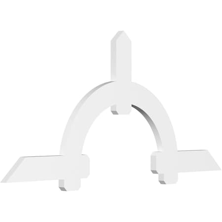 Ekena Millwork Ericson Architectural Grade PVC Gable Bracket, 84"W x 38 1/2"H x 2"D x 6"F, 11/12 Pitch GBP084X39X0206ERI00